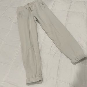 Joah Brown Empire Jogger in off white size X/S